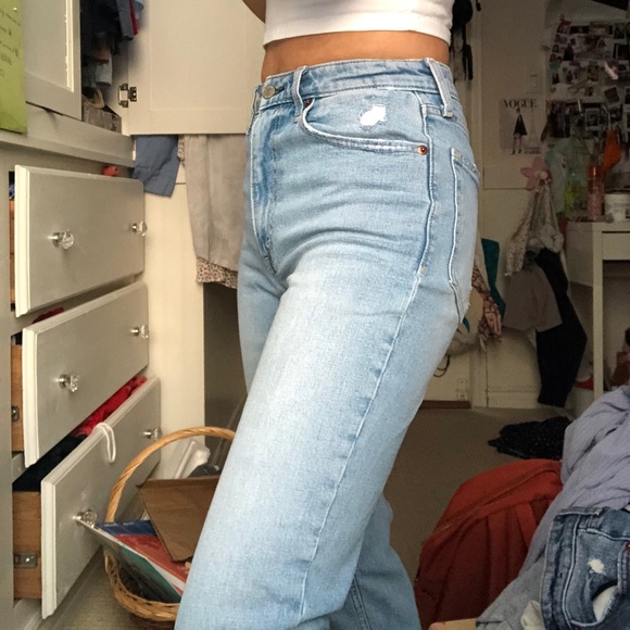 abercrombie ultra high rise straight ankle jeans - Picture 4 of 6